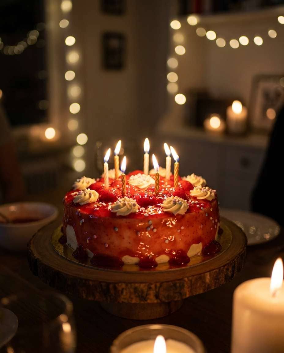 birthday candle glow photo