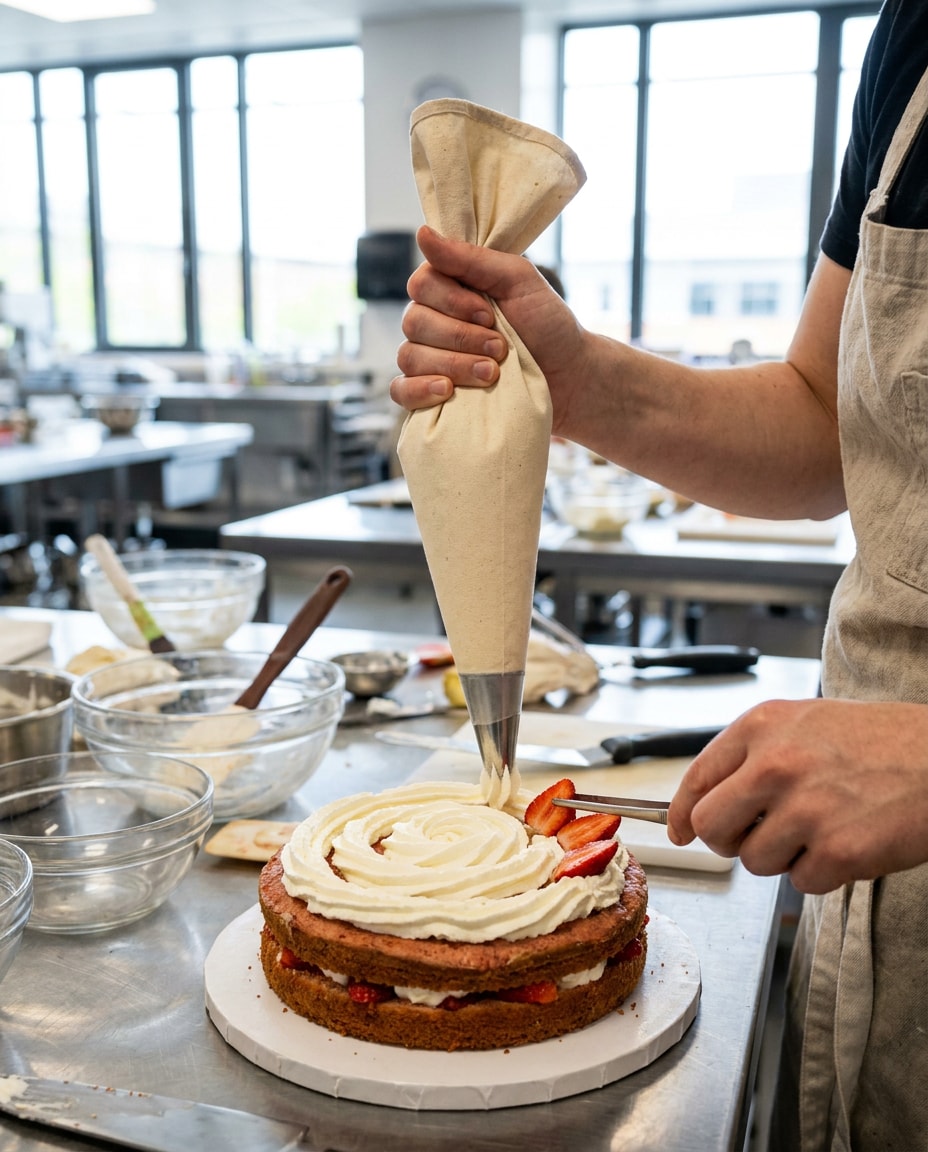baker decorating top photo