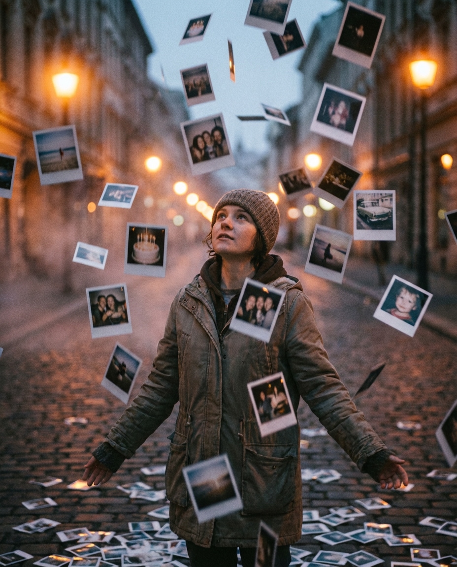 rain of polaroids photo