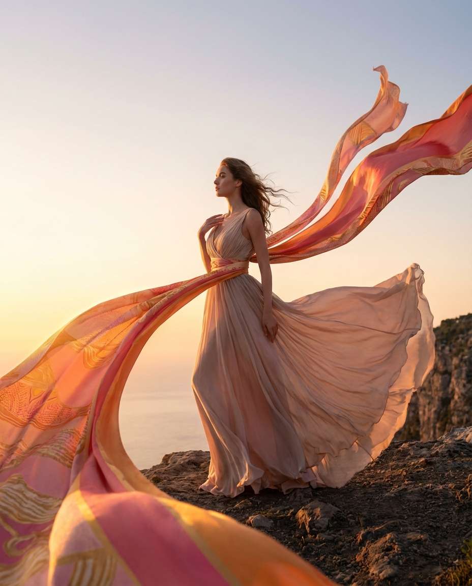 silk ribbon horizon photo