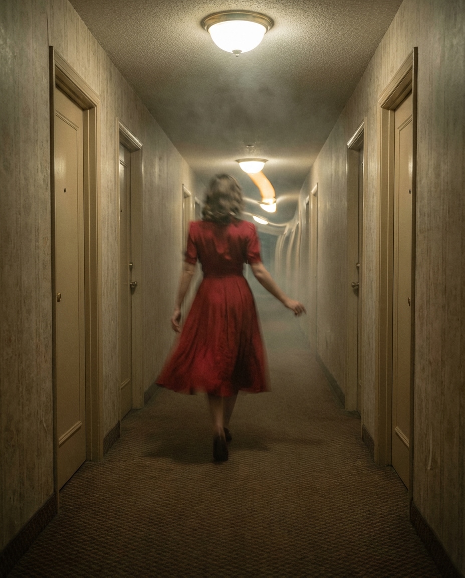 liminal hotel hallway photo