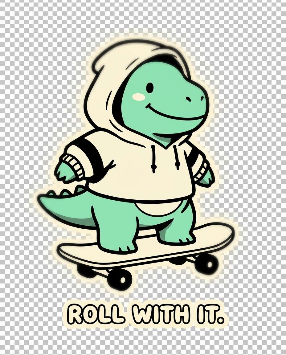 cute dino skate photo