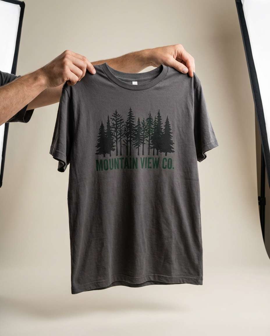 hands holding tee photo