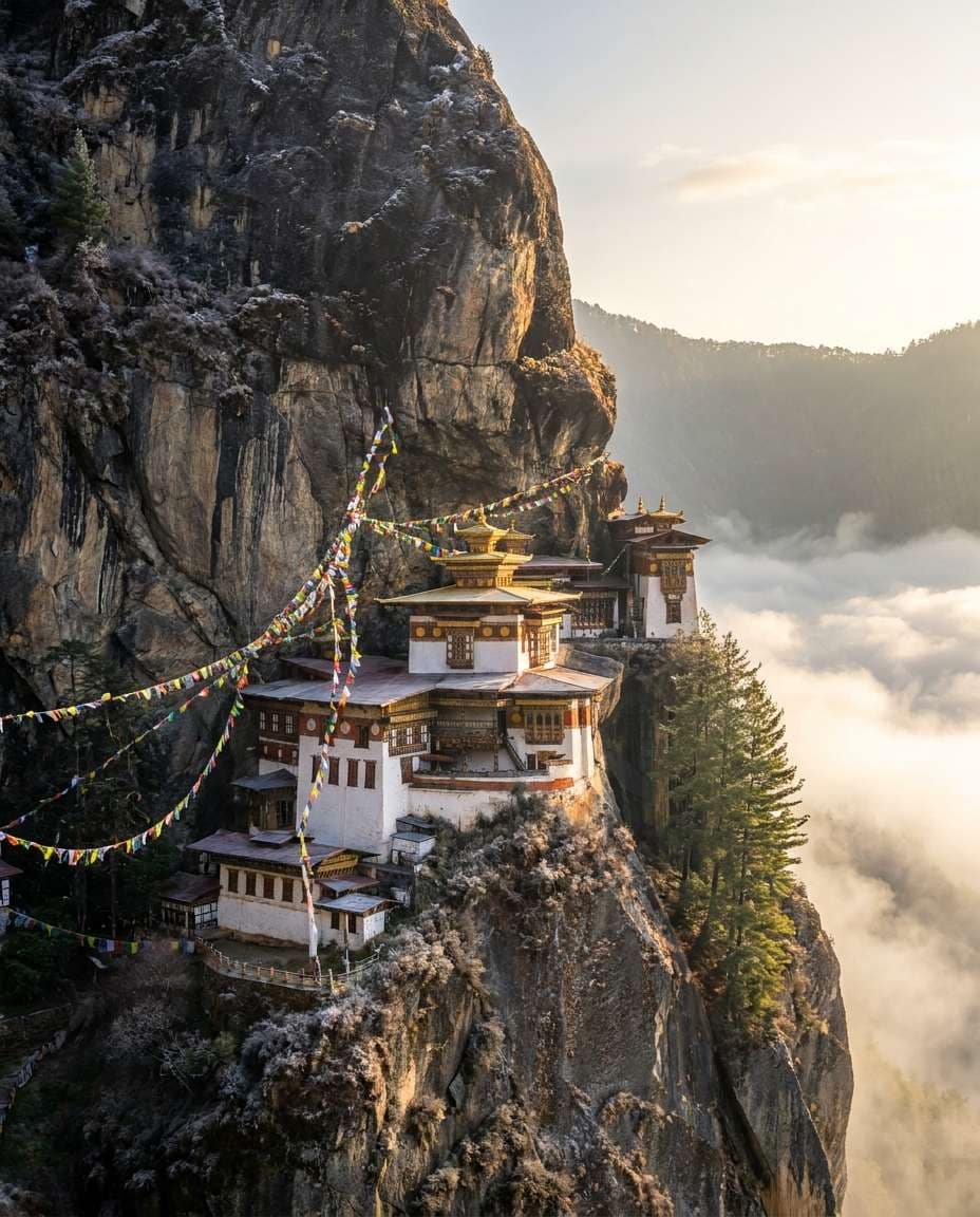 himalayan cliff monastery photo