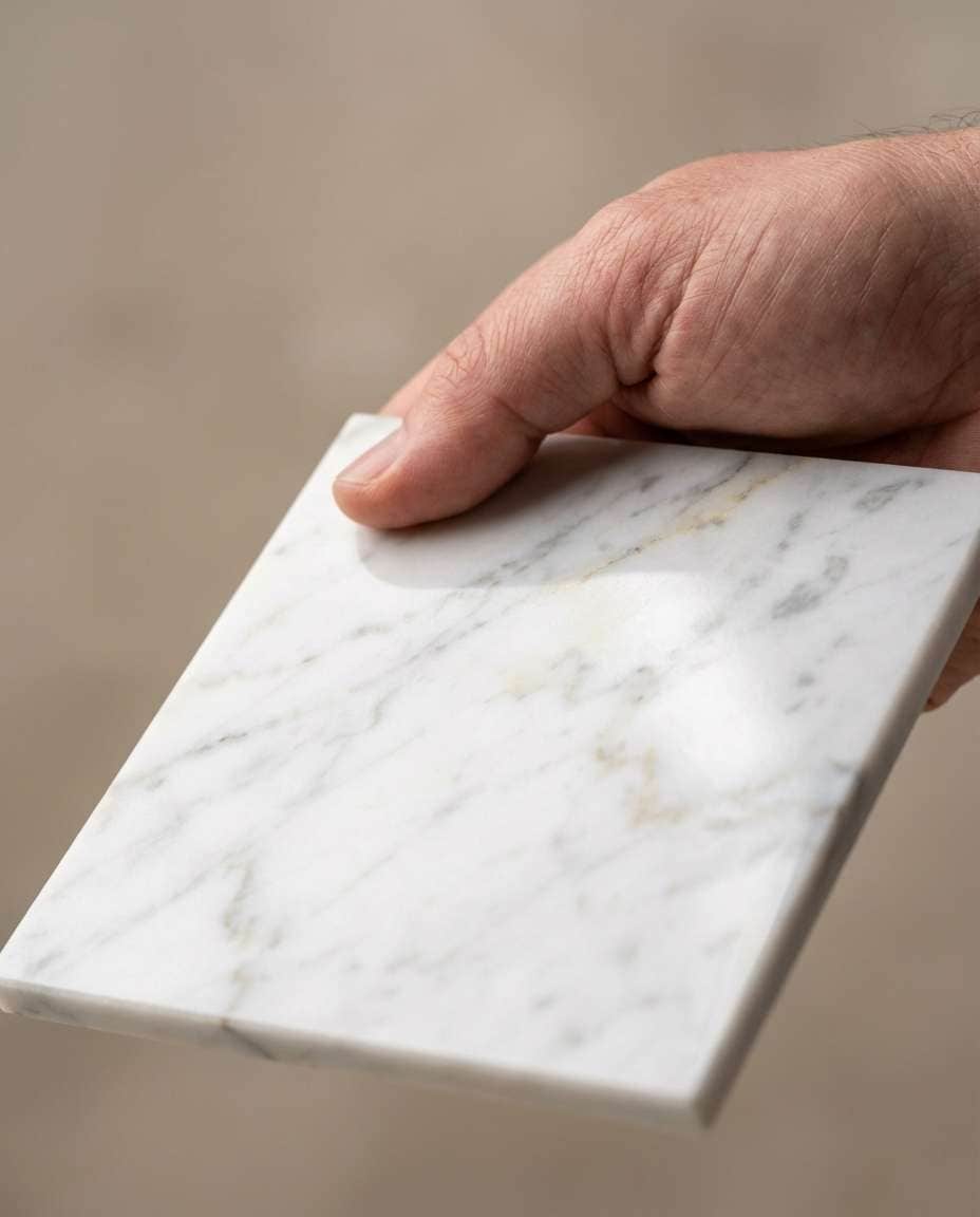 hand holding marble photo