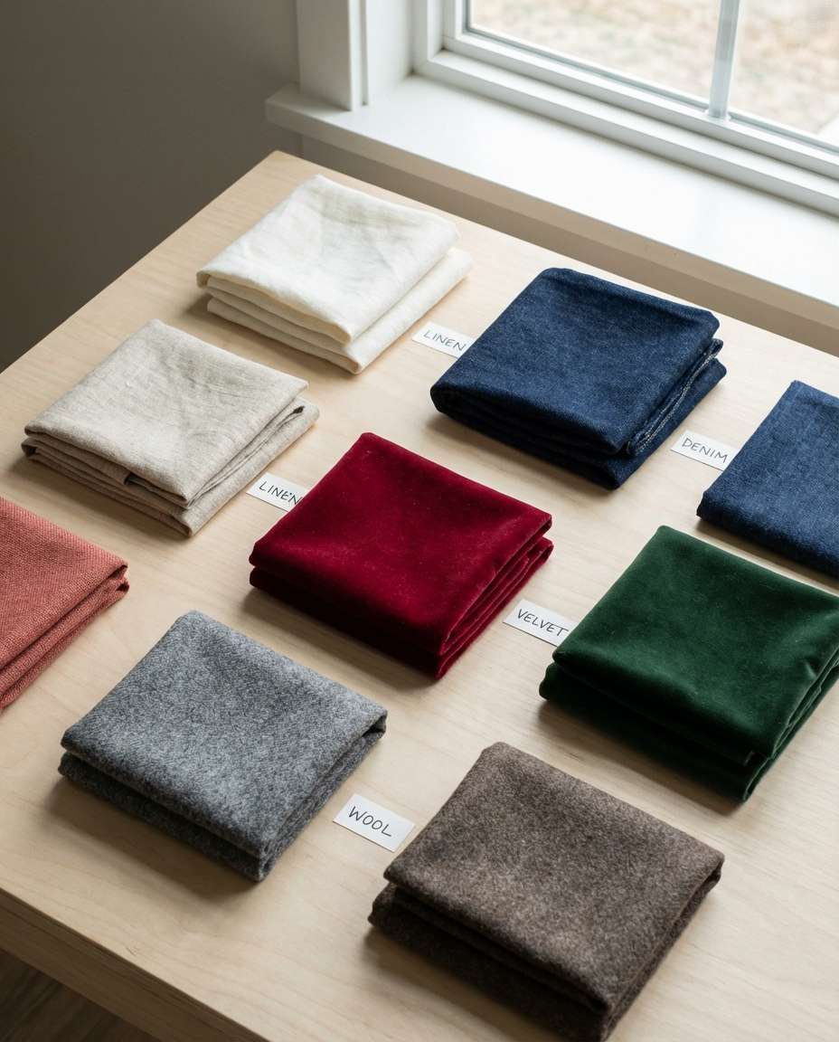 designer fabric swatches photo