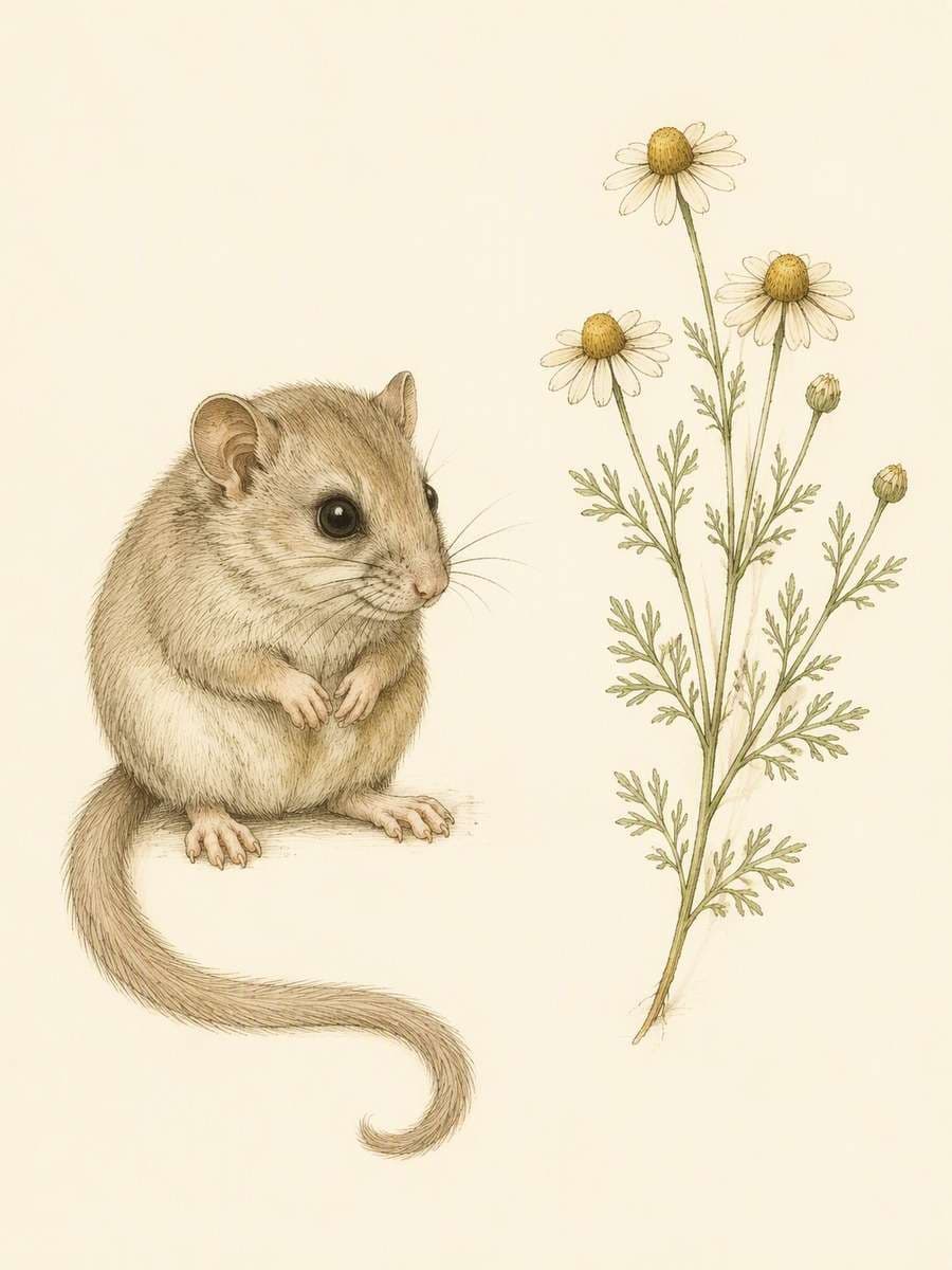 Dormouse and Chamomile Study: original AI-generated concept preview