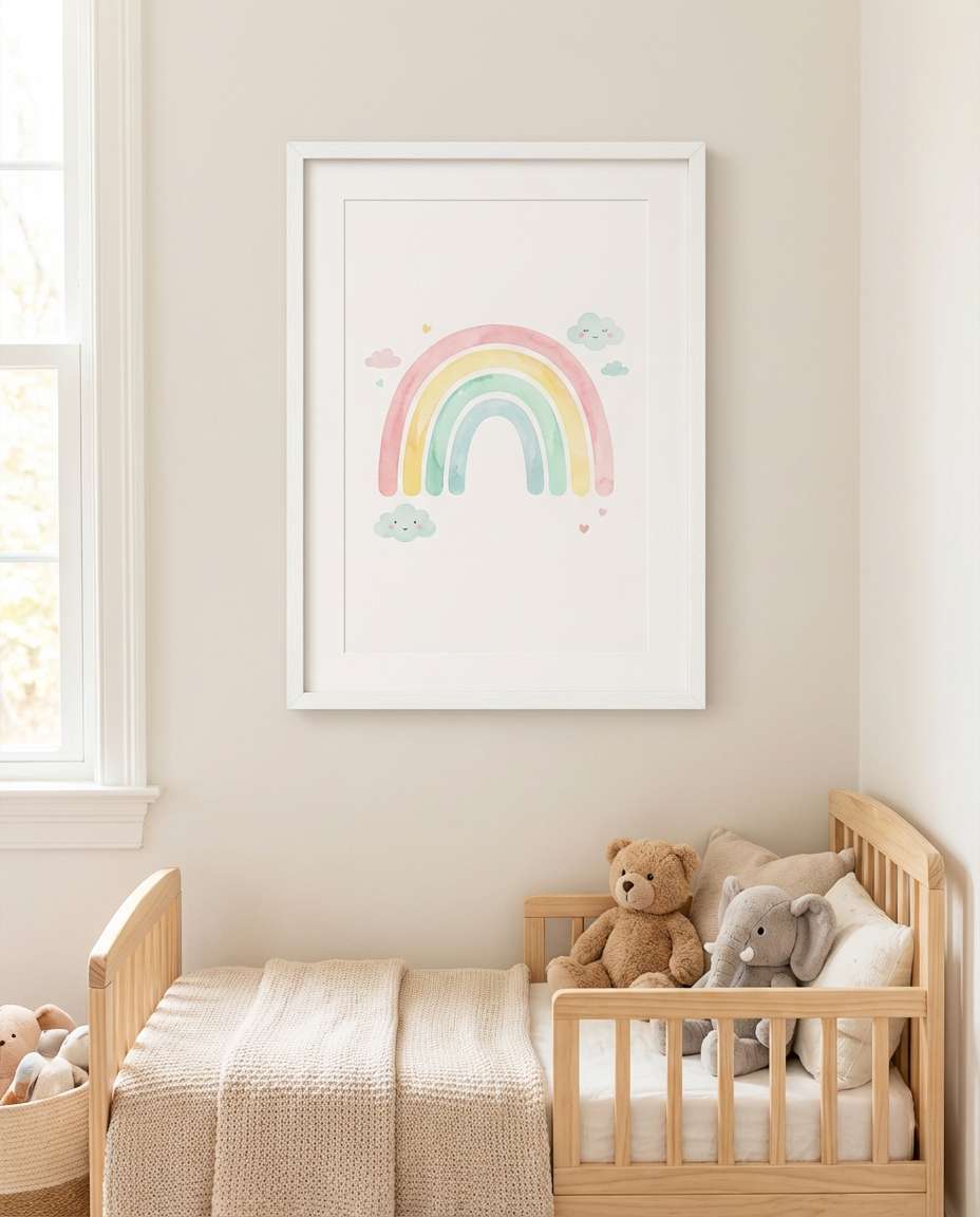kids room rainbow photo