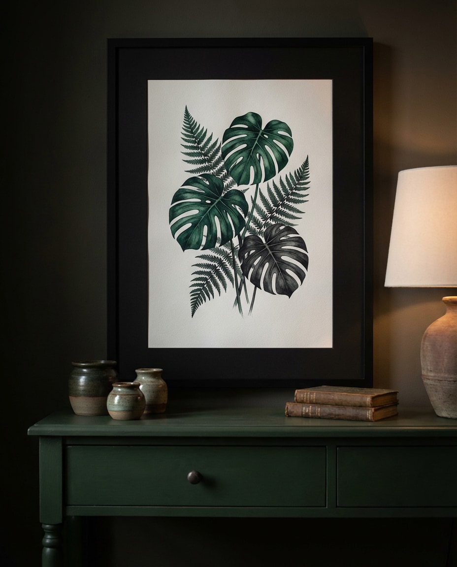 moody botanical poster photo