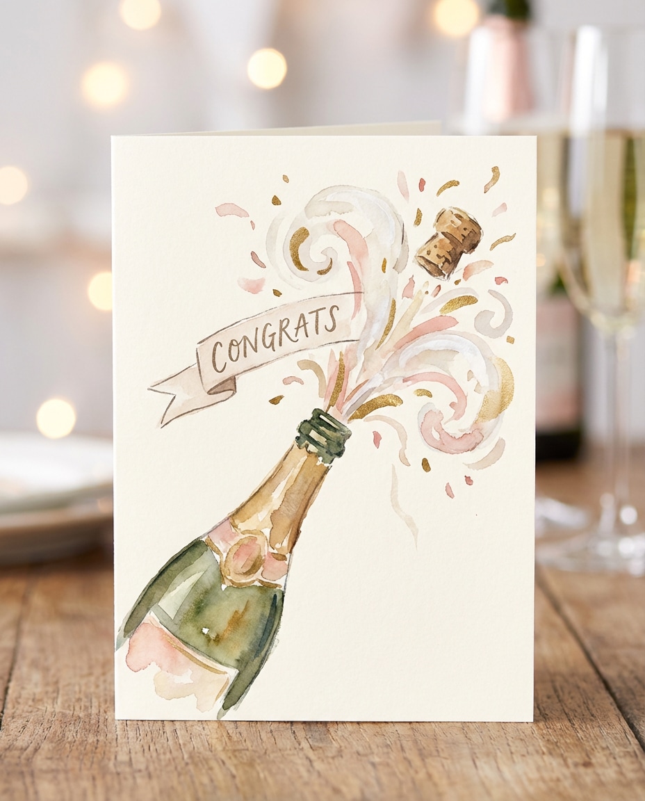 congrats champagne pop photo