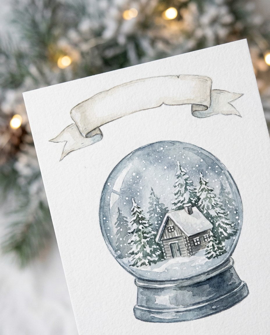 winter snow globe photo