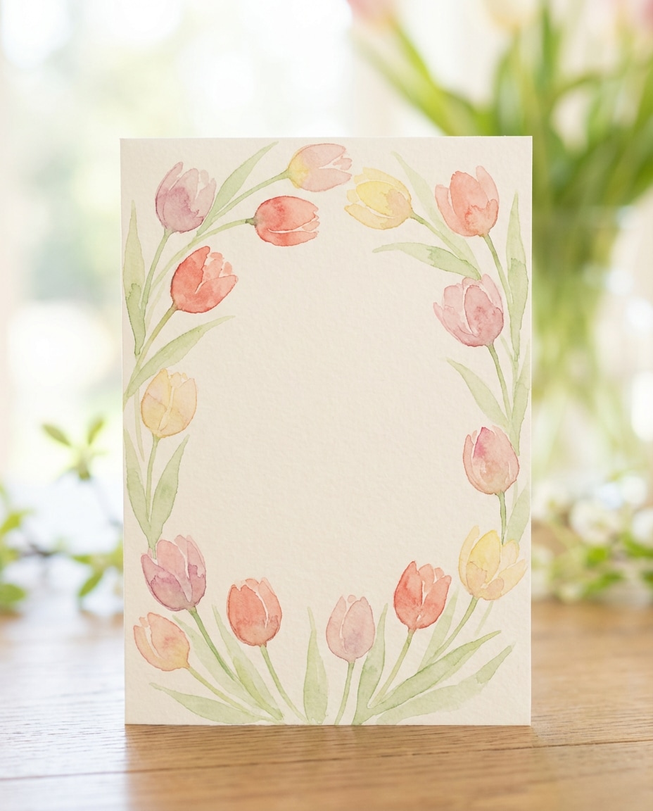 spring tulip border photo