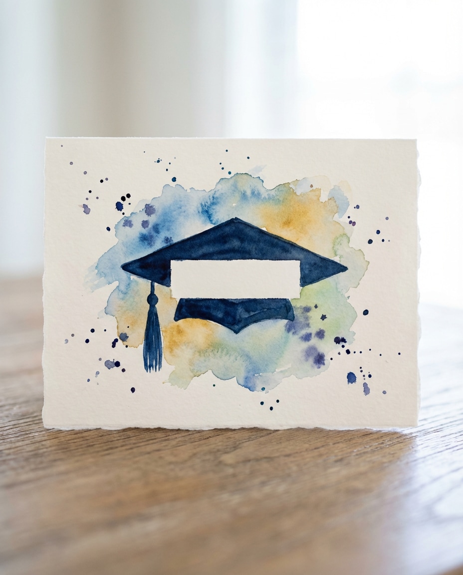 graduation cap splash photo