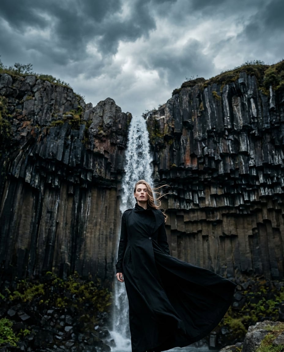 iceland basalt falls photo