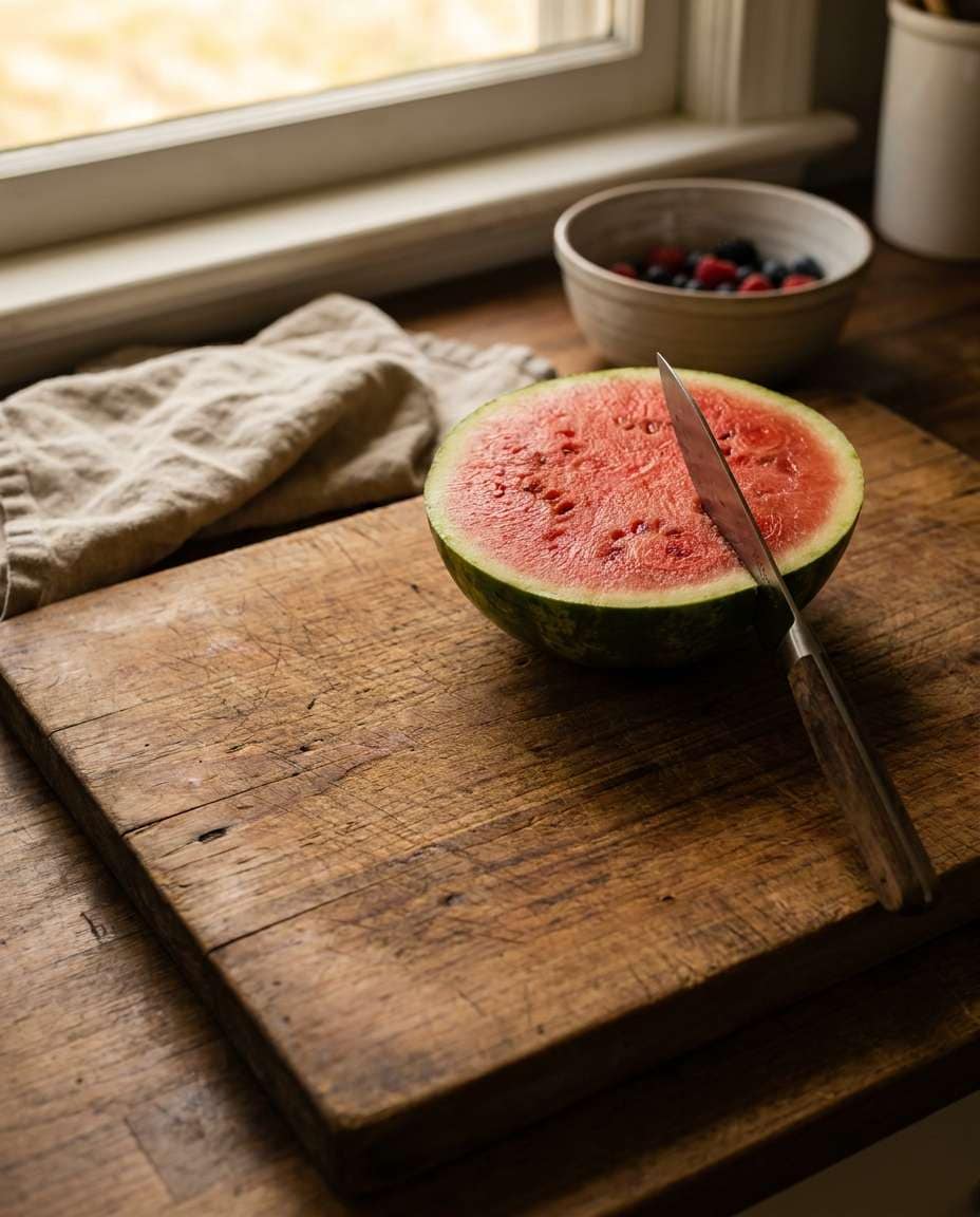 rustic cutting board photo