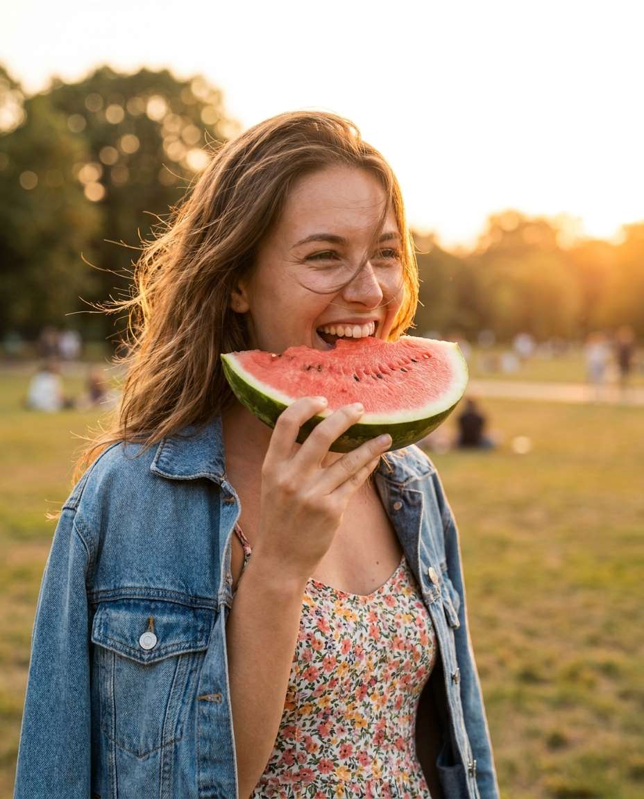 smile bite portrait photo