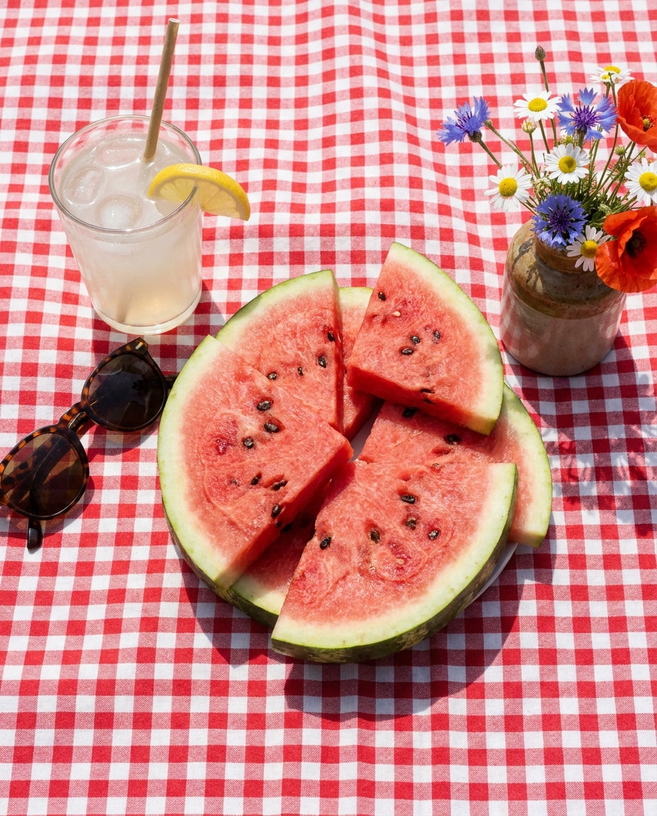 picnic blanket flatlay photo