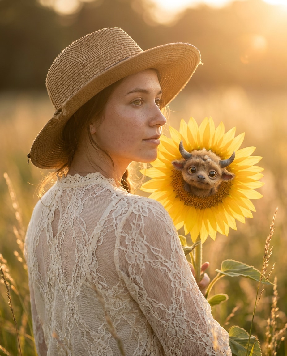 golden hour field hush photo