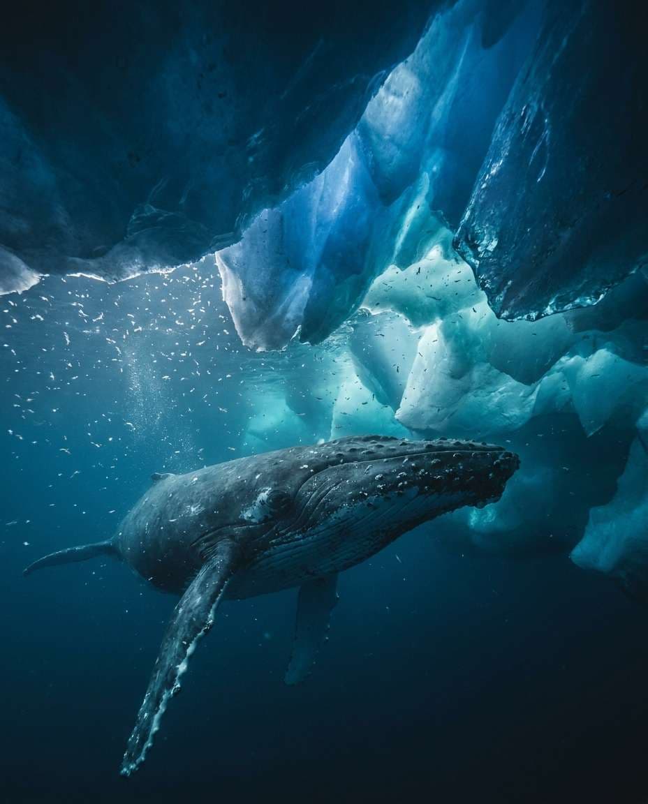 iceberg blue depths photo