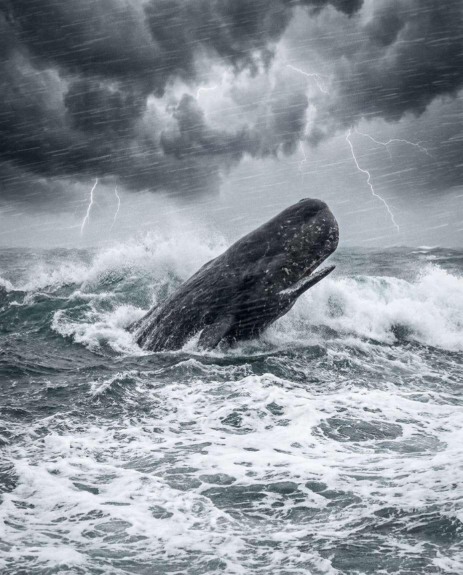 stormy sea giant photo