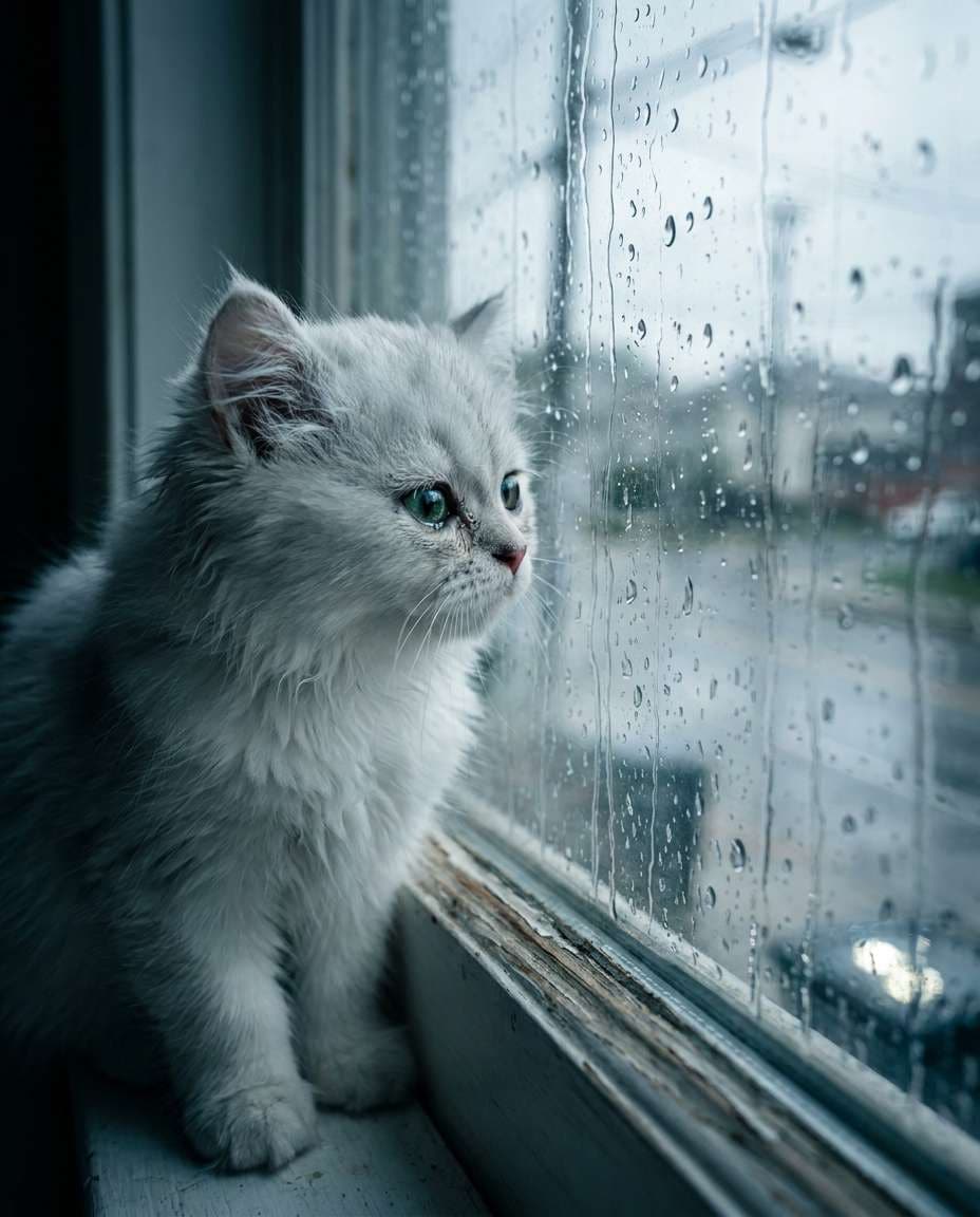 rainy window mood photo