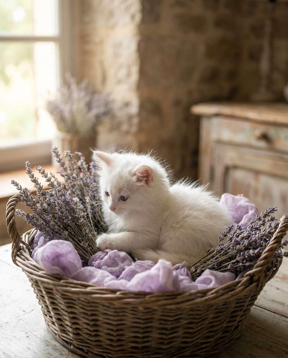 lavender basket portrait photo