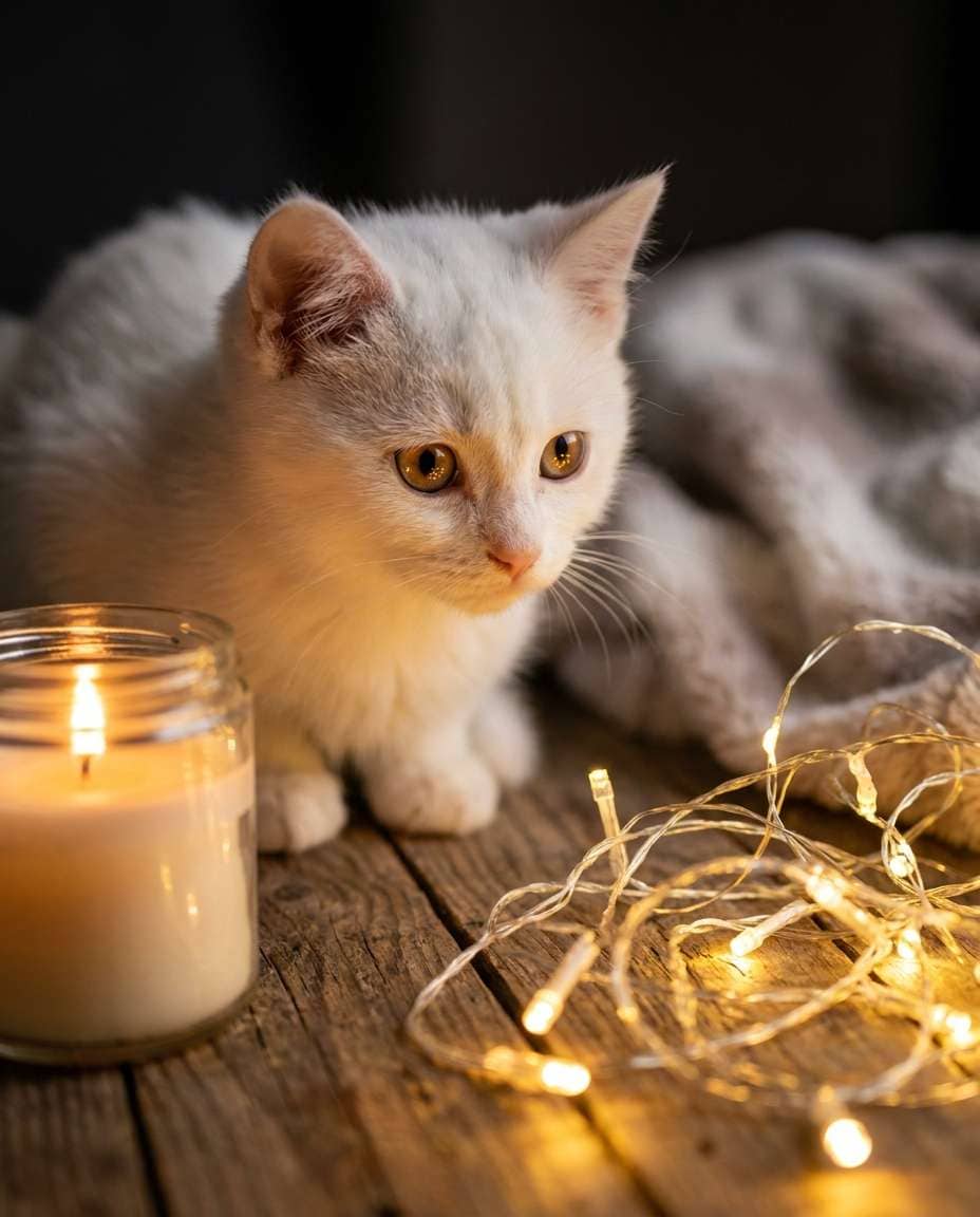 candlelit cozy corner photo