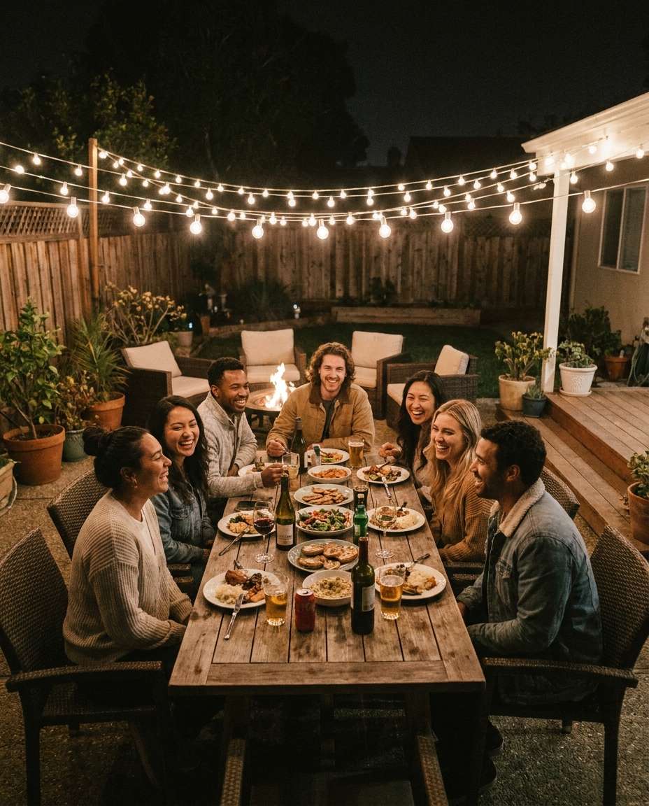 backyard party glow photo