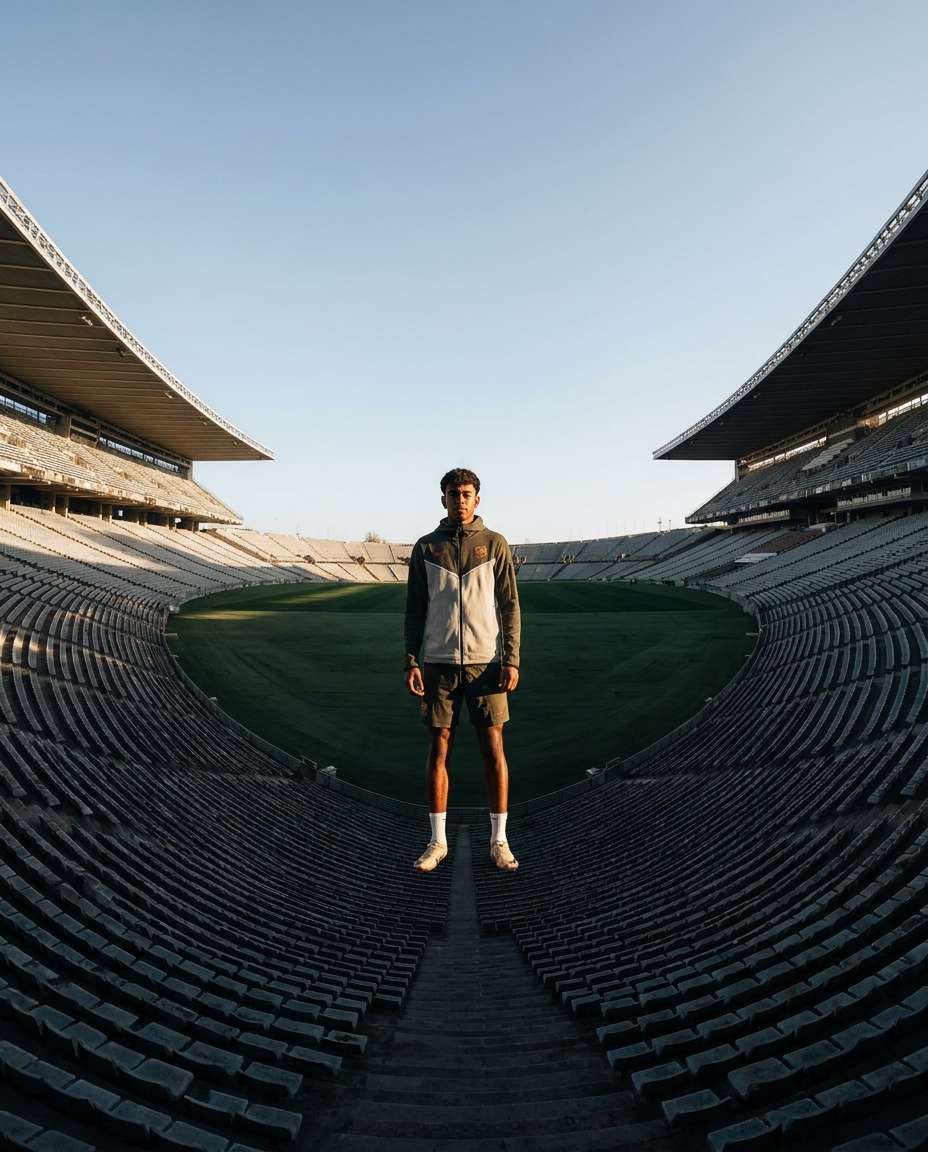 empty stadium portrait photo