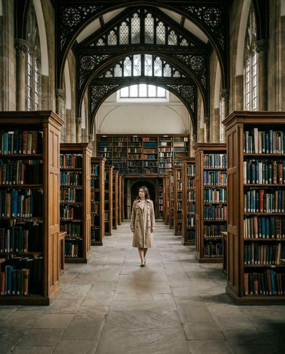 grand library aisle photo
