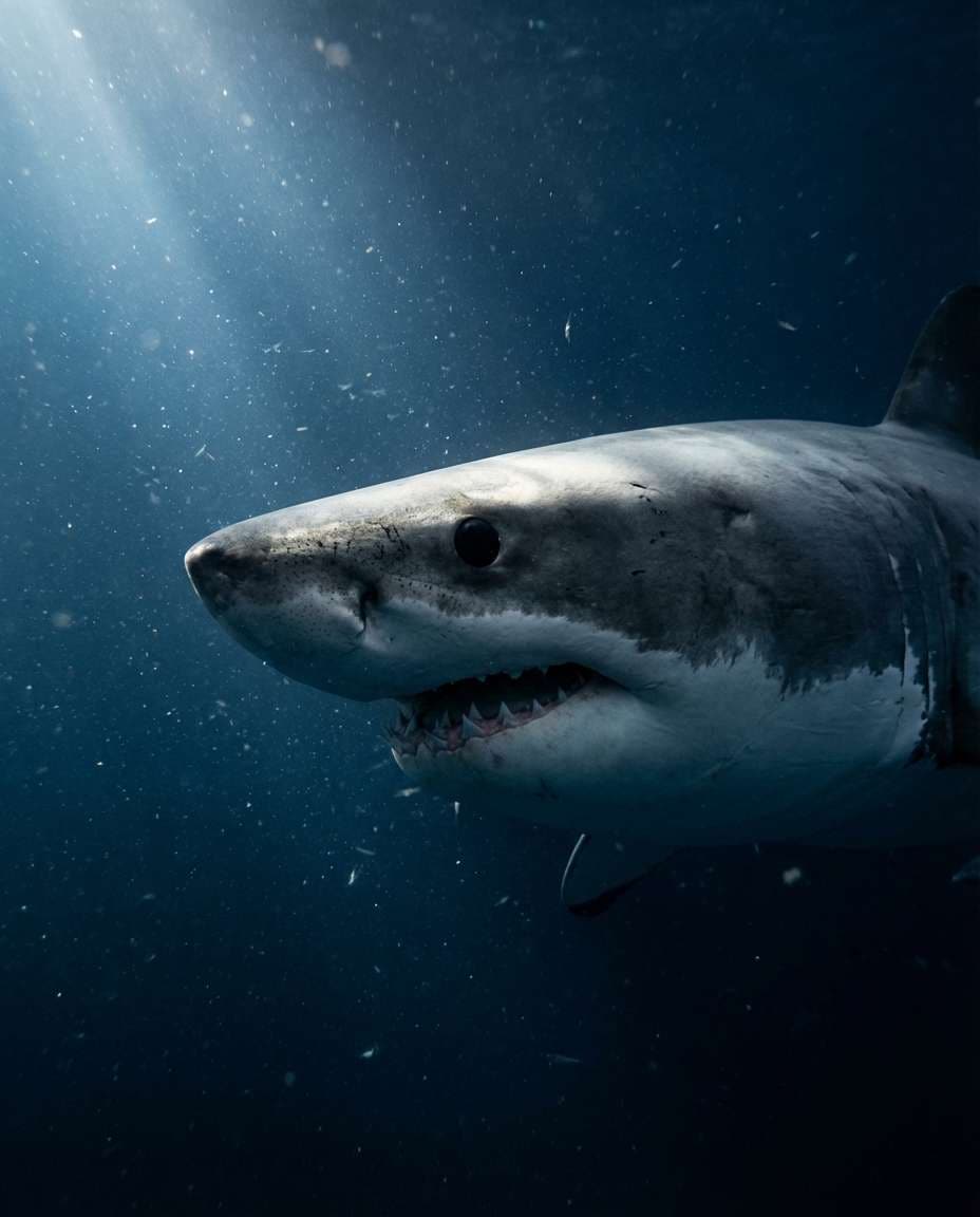 shark blue depth photo