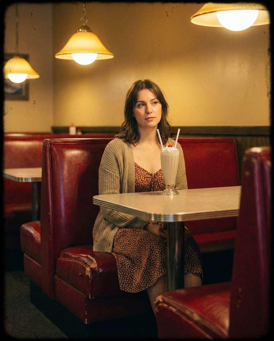 retro diner booth photo