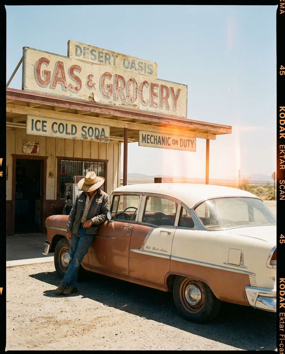 road trip gas station photo