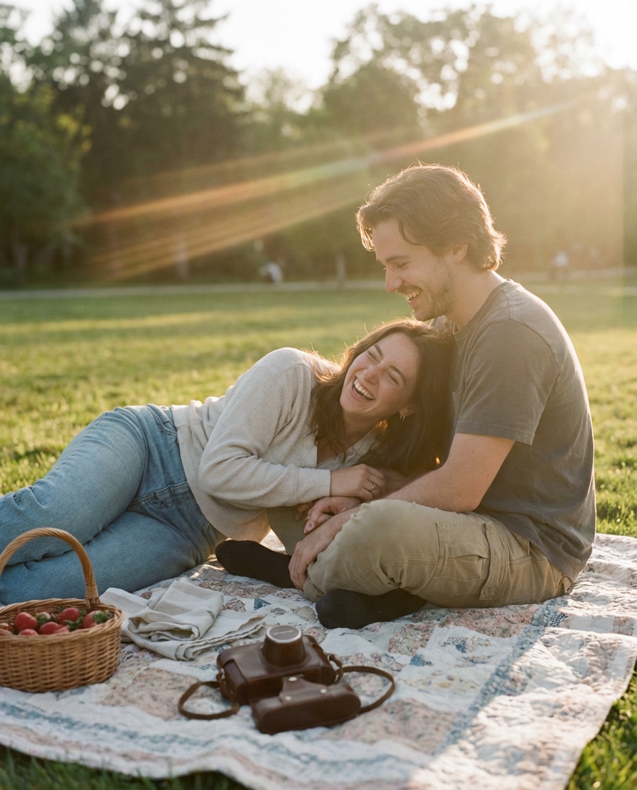 sun flare picnic photo