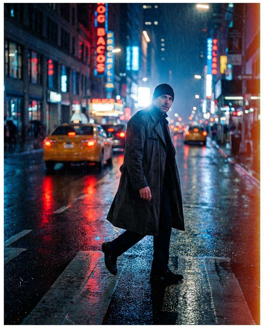 night street flash photo