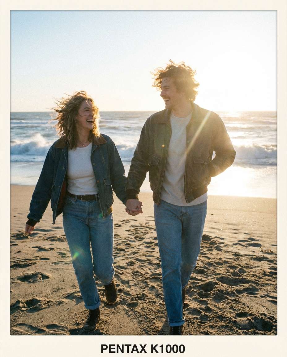 beach film grain photo