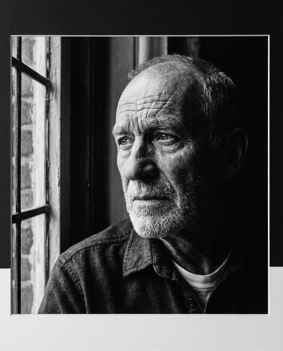 moody black and white photo