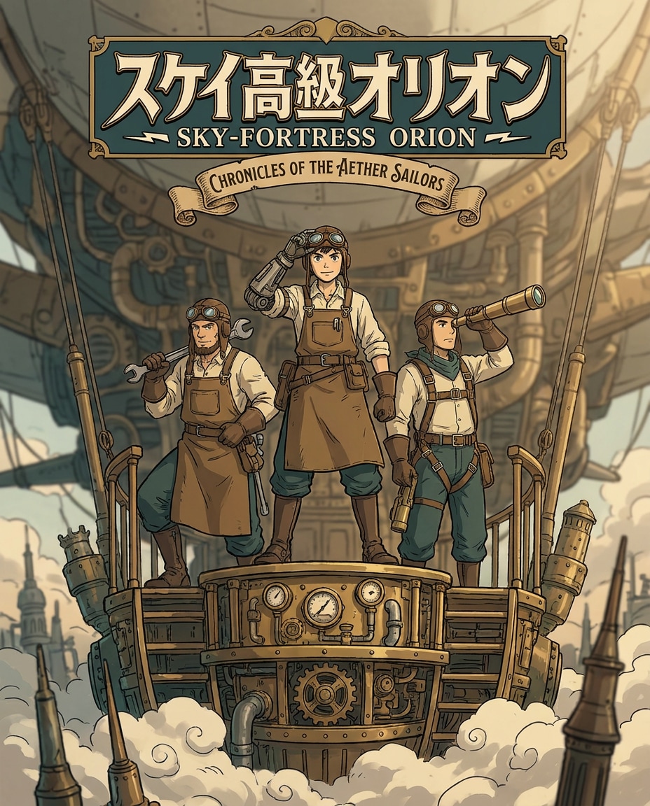 steampunk airship crew photo