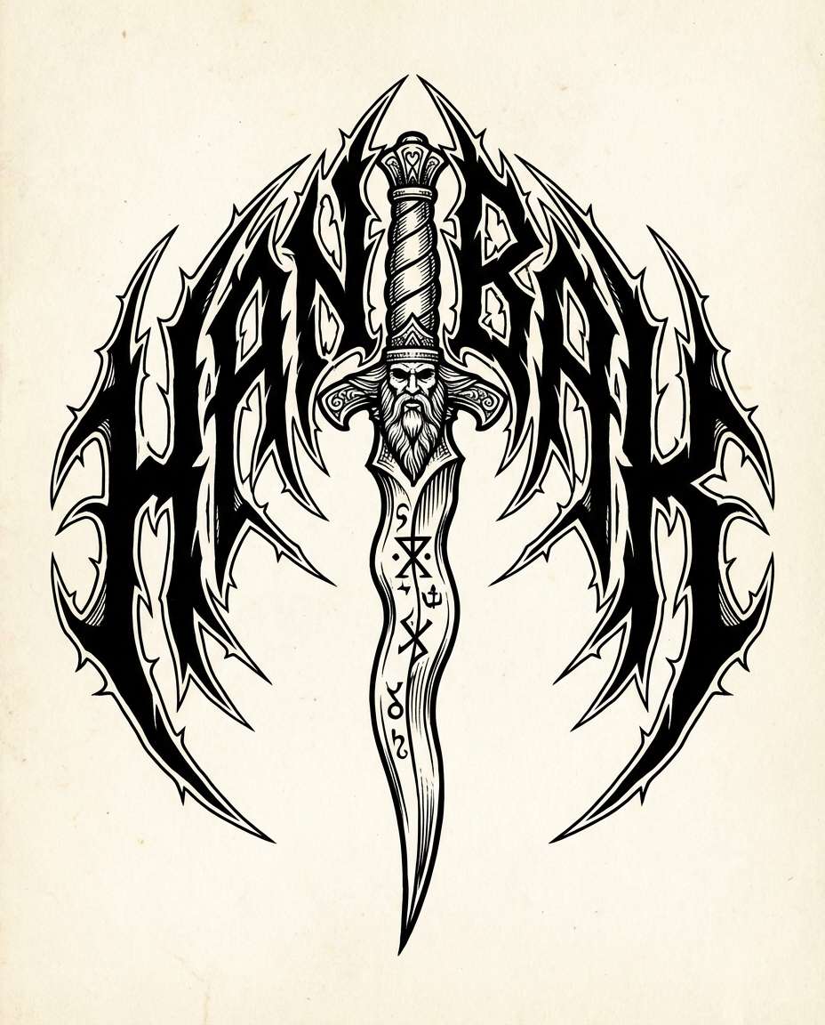 ritual dagger emblem photo