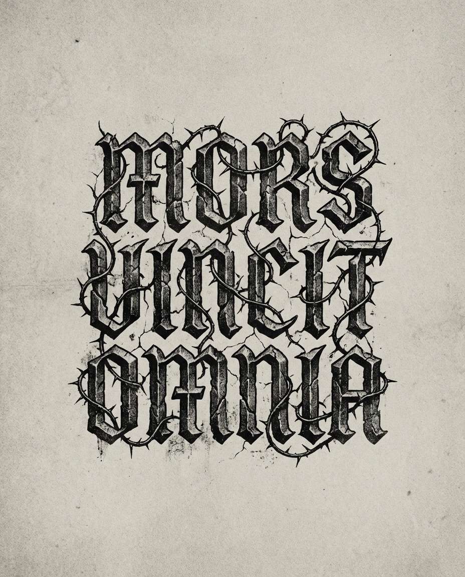 gravestone gothic letters photo