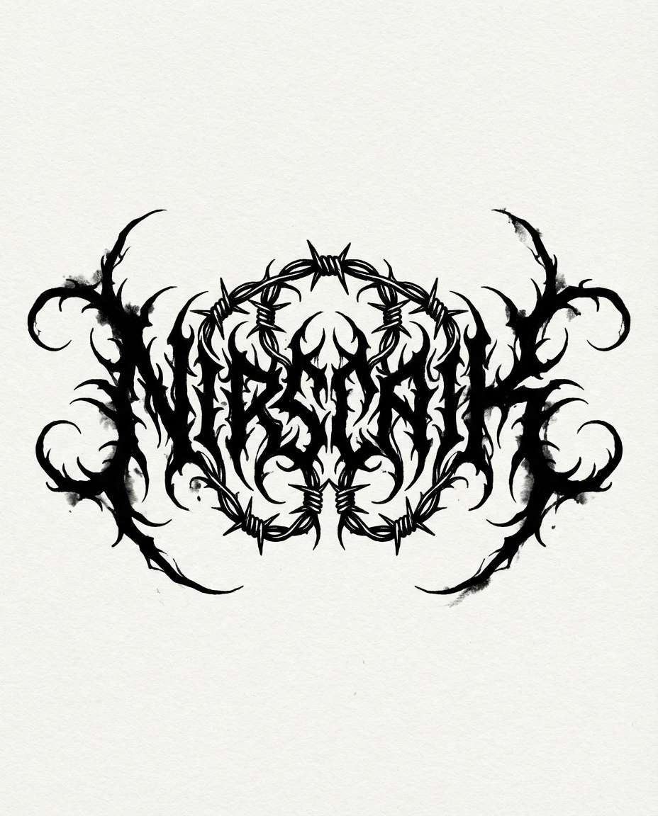 barbed wire calligraphy photo