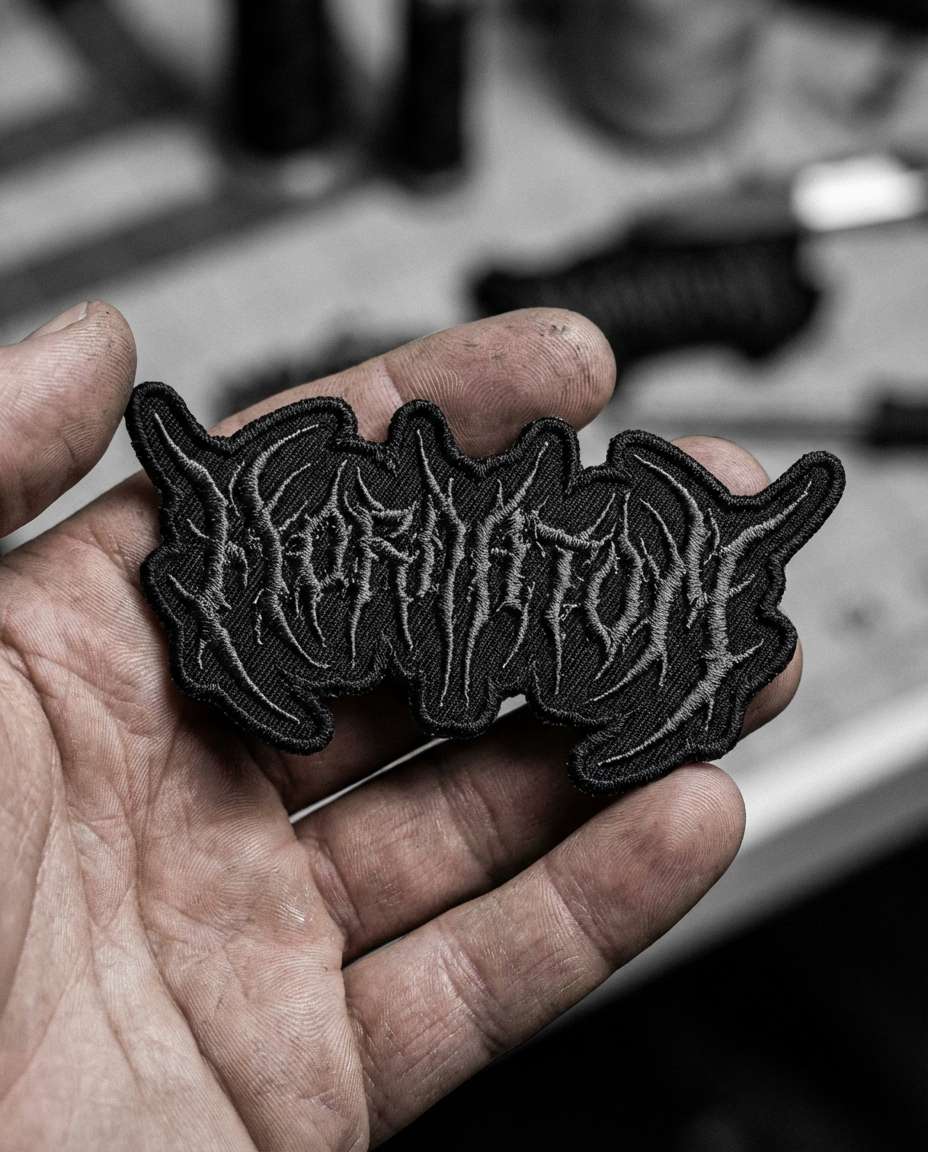 patch in hand macro photo