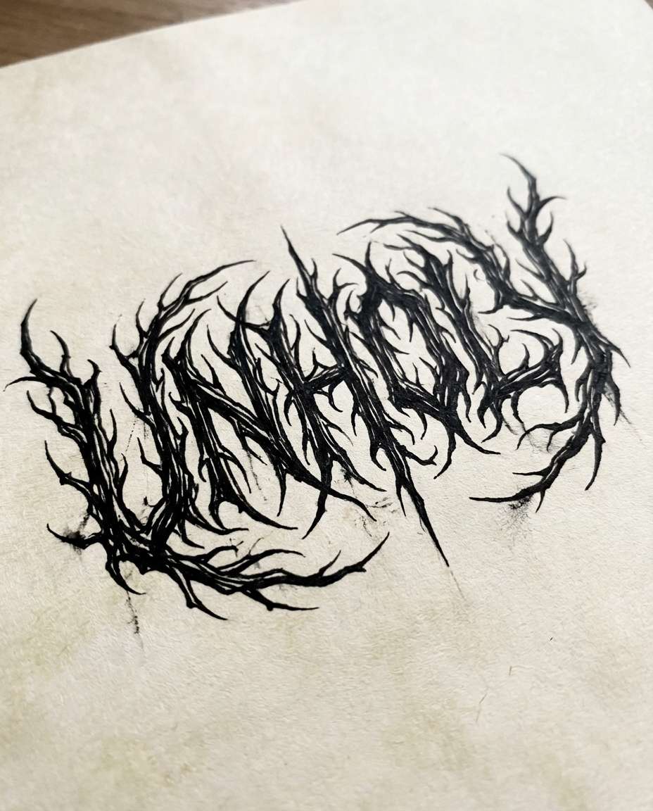 antler branch lettering photo