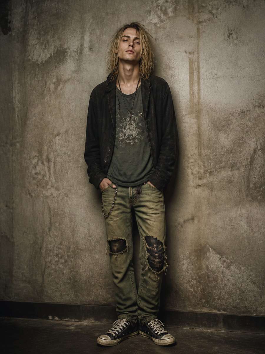 Classic 90s Grunge Portrait photo