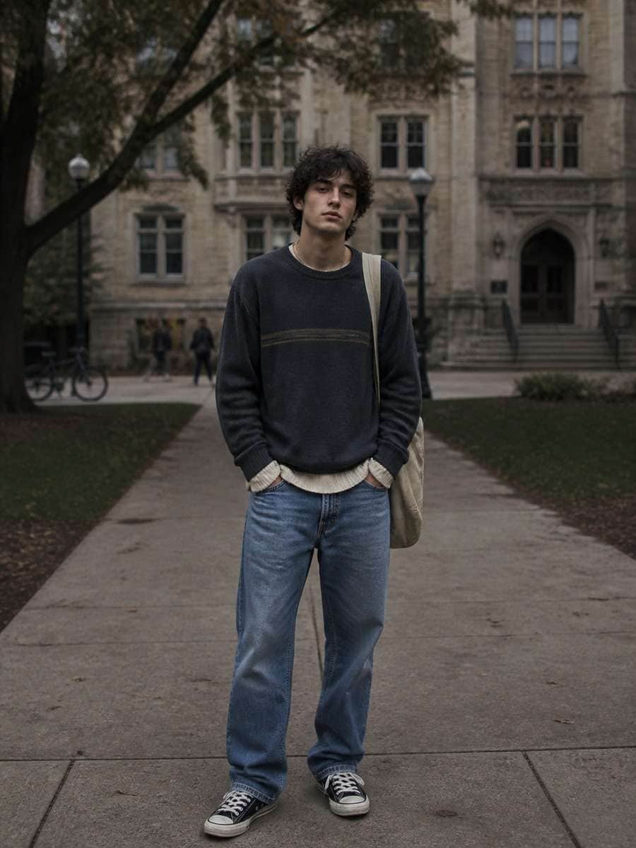 College Alt Grunge Portrait photo