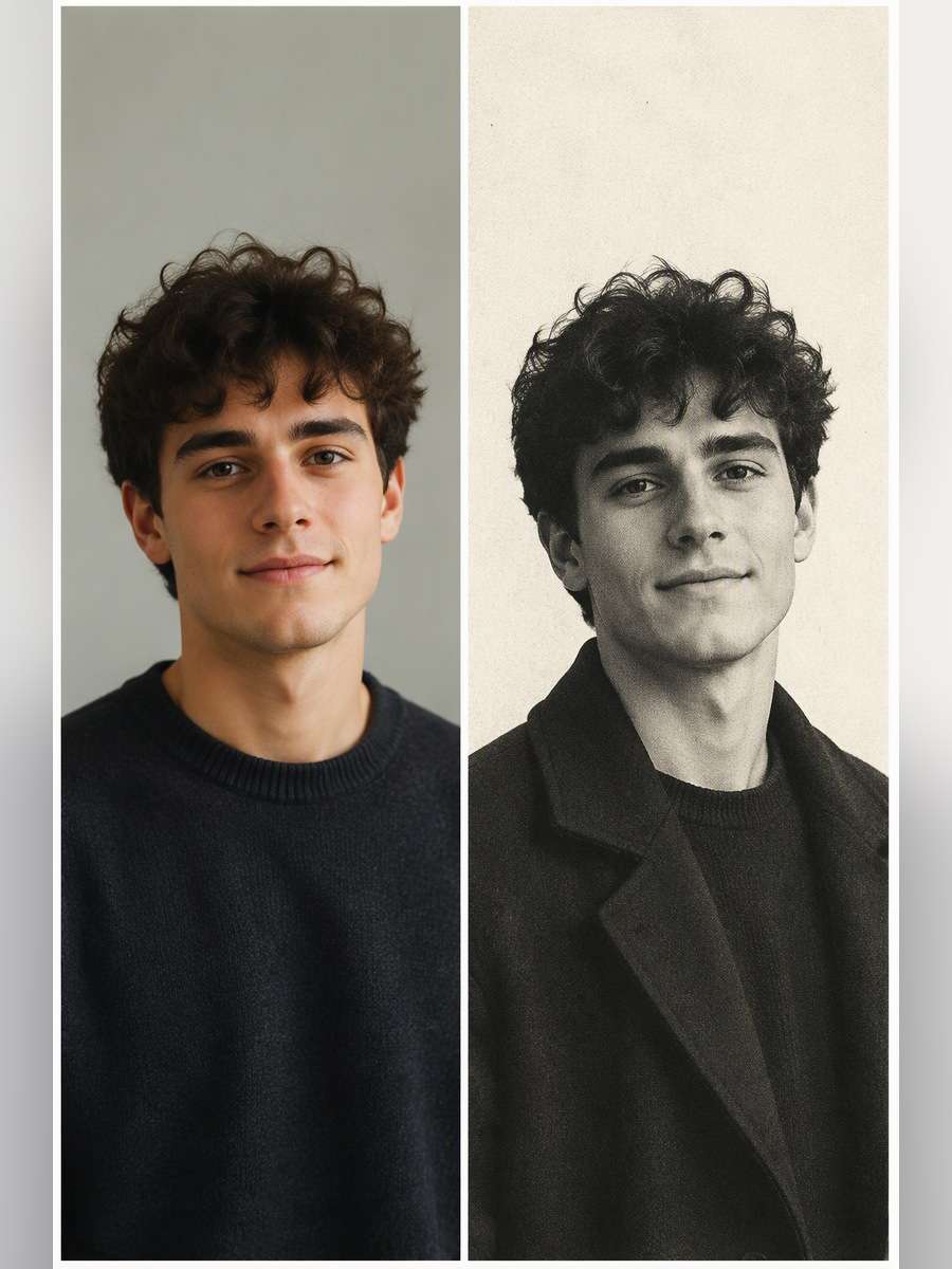 Minimal Newsprint Cover - illustrative image-to-image before and after