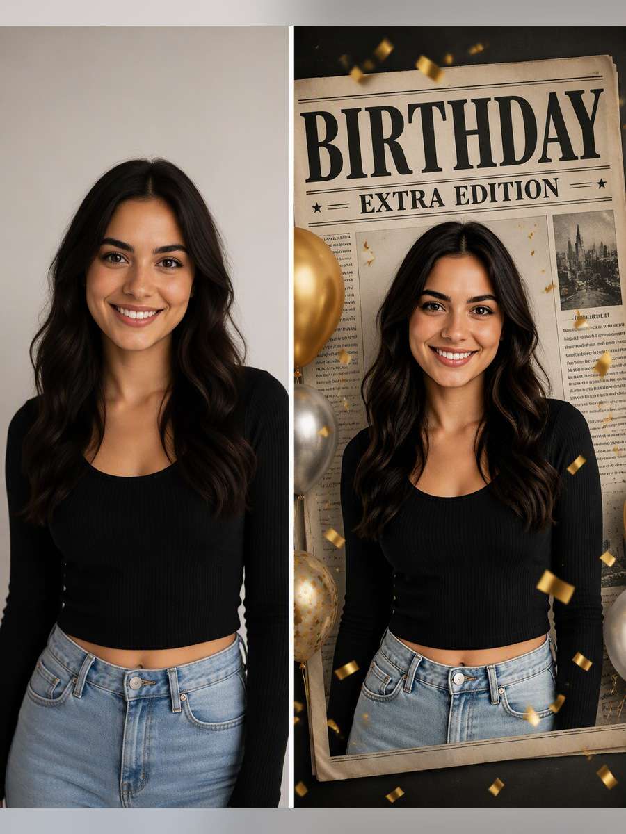 Birthday Extra Edition - illustrative image-to-image before and after