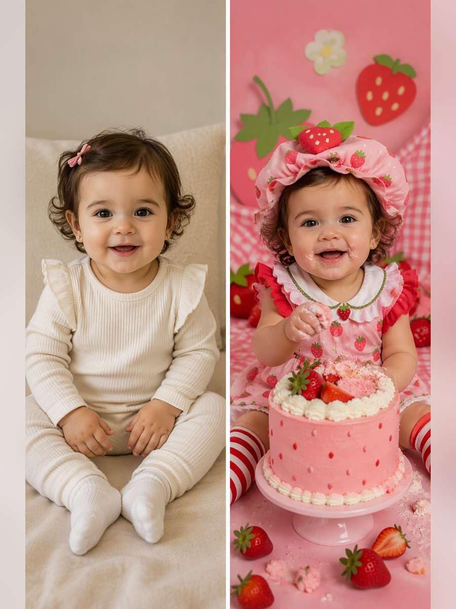 Berry Shortcake Theme - illustrative image-to-image before and after