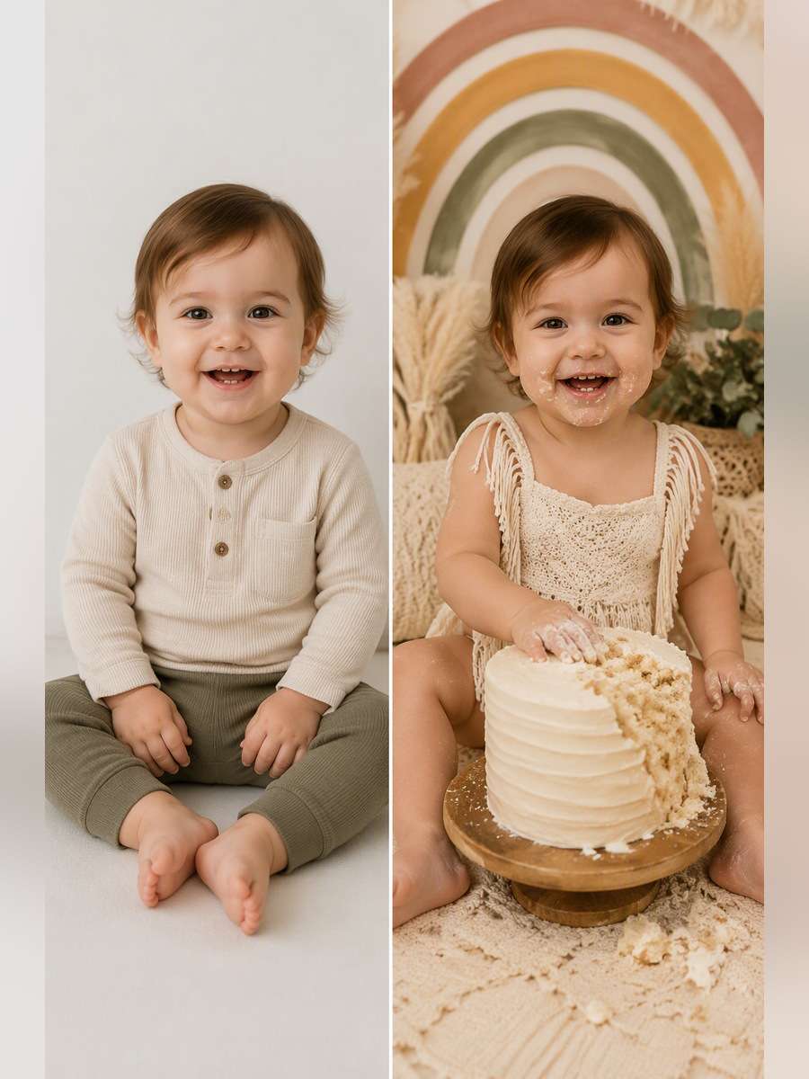 Boho Rainbow Setup - illustrative image-to-image before and after