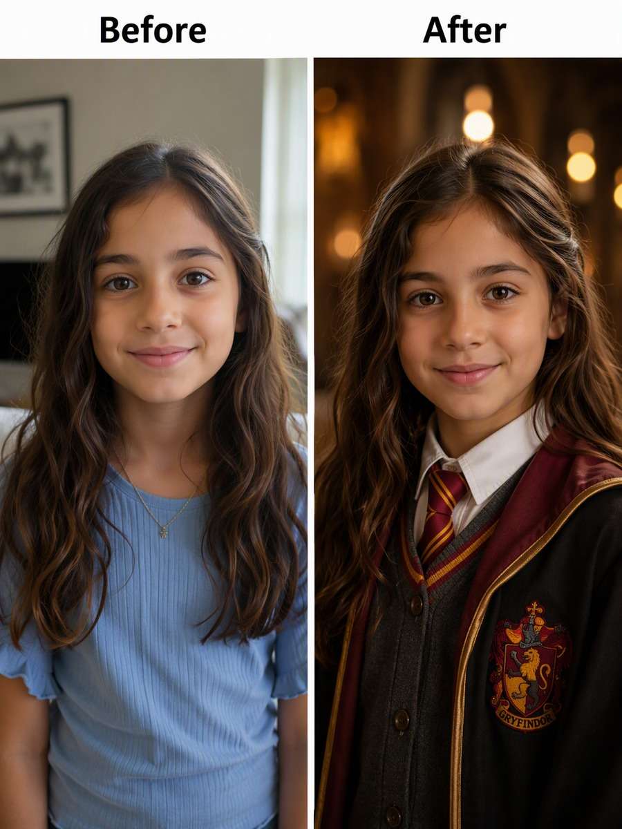 Age 10: Golden Hogwarts Keepsake — Golden Bokeh photo
